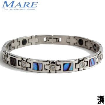 MARE 【-316L白鋼系列】七彩鮑貝十字(爪鑲鑽)窄 款