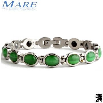 【MARE-316L白鋼系列】：貓眼石(碧璽綠) 款