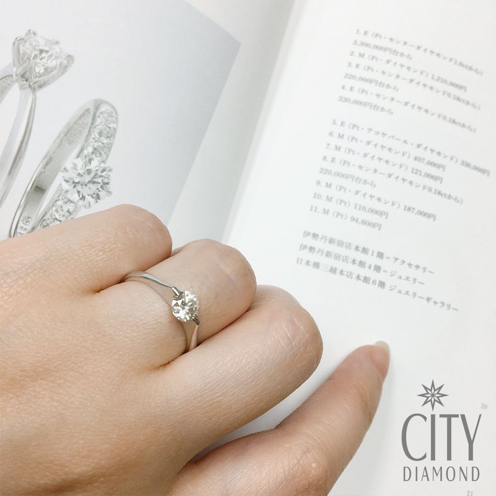 City Diamond 引雅 『星光點點』天然鑽石30分白K金戒指 鑽戒