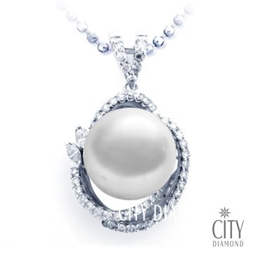 City Diamond 引雅 『花季的慶典』珍珠鑽墜
