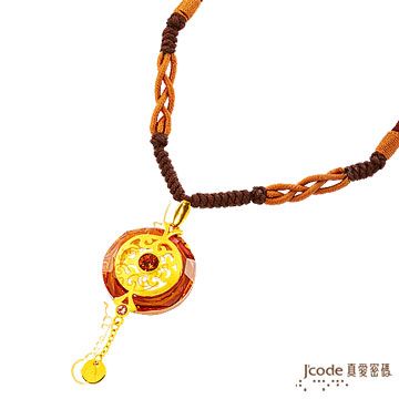 J’code真愛密碼-晶典純金+水晶中國繩項鍊