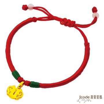 Jcode 真愛密碼 Jcode-純金平安鎖中國結手鍊
