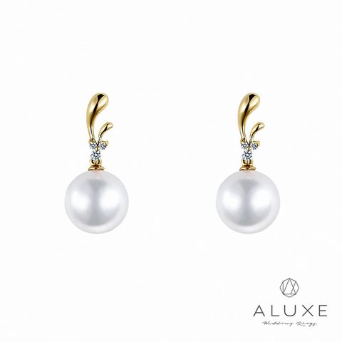 A Diamond 亞立詩鑽石 日本AKOYA 7-7.5mm 珍珠美鑽耳環