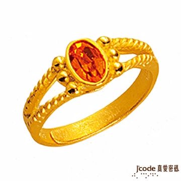 Jcode 真愛密碼 Jcode 富貴牡丹純金戒指 約1.1錢