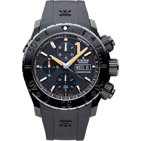 EDOX Class-1 陶瓷碳纖維限量手錶-橘時標 E01111.37NO.NIO