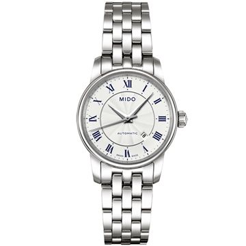 母親感恩月▼再送好禮MIDO Baroncelli II 羅馬假期機械女錶(M76004211)-銀/29mm