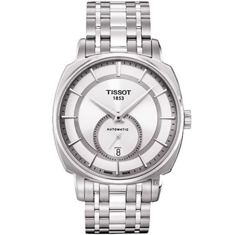 母親感恩月▼送禮推薦TISSOT T-Lord 獨立小秒針機械錶(T0595281103100)-銀/40mm
