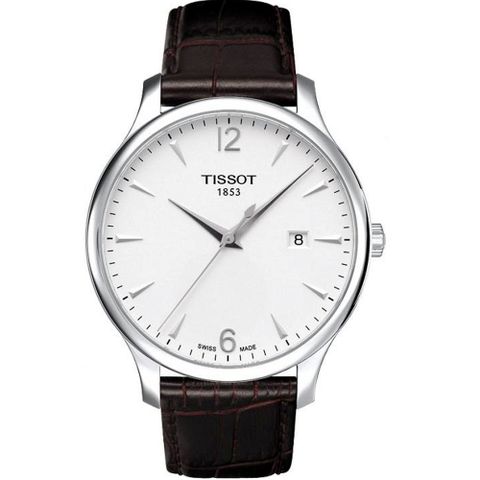 TISSOT 天梭 TRADITION 復刻大三針手錶-白 T0636101603700