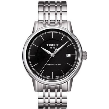 母親感恩月▼送禮推薦TISSOT Carson Powermatic 80 經典機械錶-黑/銀 T0854071105100