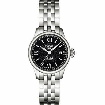 TISSOT 天梭 Le Locle 力洛克系列圖騰紋機械女錶-黑 T41118353