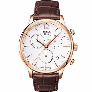 TISSOT 天梭 Tradition 復刻計時手錶 T0636173603700