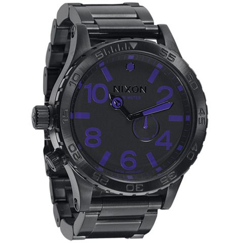 NIXON The 51-30超越潛能運動腕錶(鋼帶/紫)