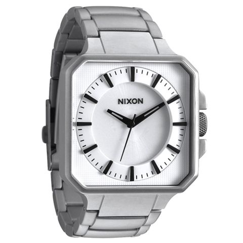 NIXON The PLATFORM 魅力都會風時尚運動腕錶(銀白)