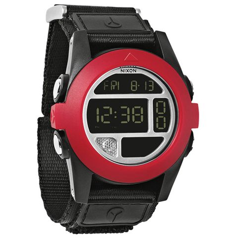NIXON The BAJA 核心啟程多功能概念運動錶 (紅黑)