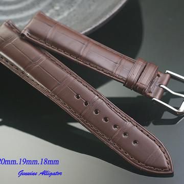進口純正鱷魚皮-通用型高級錶帶 ( 22mm.21mm.20mm.19mm.18mm)