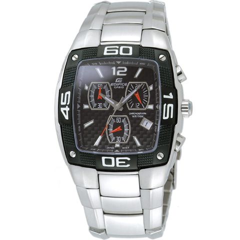 CASIO 卡西歐 EDIFICE系列 時尚三眼賽車錶(黑)