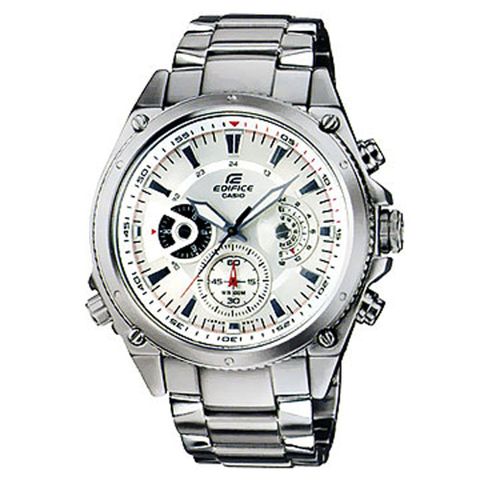 CASIO EDIFICE系列 科技戰士都會時尚錶(白)