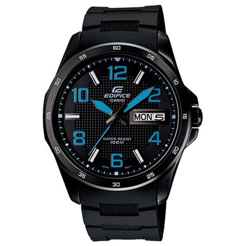 CASIO 卡西歐 EDIFICE 炫彩時刻賽車運動錶-膠帶-藍