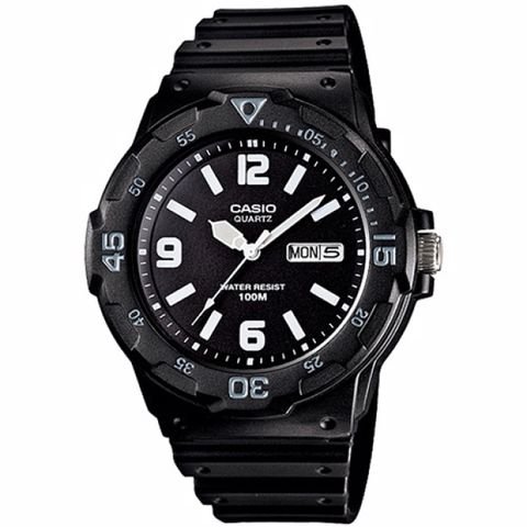 【CASIO 卡西歐】潛水風格潮流指針錶 MRW-200H-1B2VDF