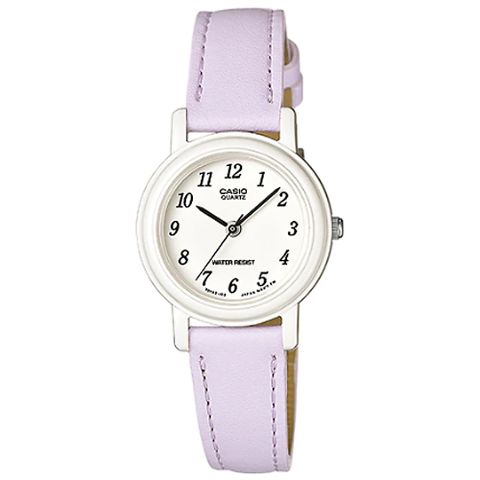 【CASIO 卡西歐】優雅風情時尚皮質腕錶-LQ-139L-6BDF (紫/26mm)