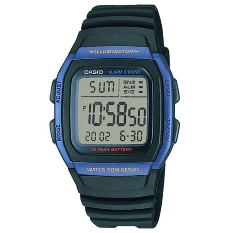 CASIO 黑傑克炫風數字錶(藍框)