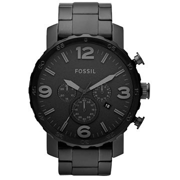 618購物節★送好禮FOSSIL 大世紀戰神三眼計時手錶-IP黑 JR1401
