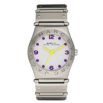 Marc Jacobs 色彩潮流時尚手錶-銀白 MBM3513