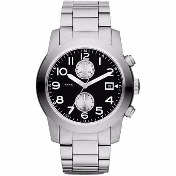 Marc Jacobs Larry 飛行時尚計時手錶-黑 MBM5050
