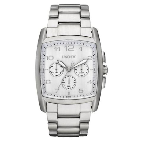DKNY 耀眼新星三眼計時腕錶(鋼帶-銀)