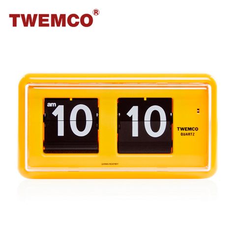 原廠公司貨保固2年TWEMCO 機械式翻頁鐘 德國機芯 方形可壁掛及桌放