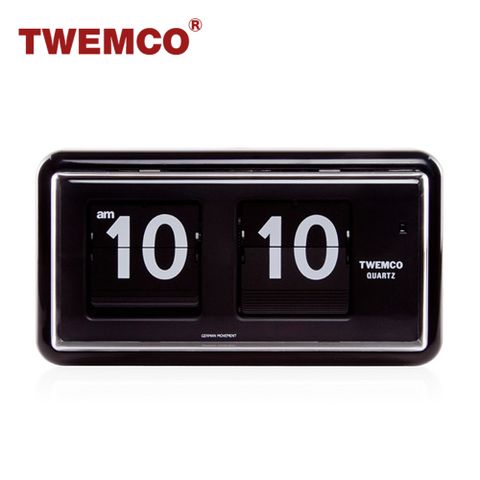 原廠公司貨保固2年TWEMCO 機械式翻頁鐘 德國機芯 方形可壁掛及桌放