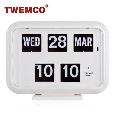 原廠公司貨保固2年TWEMCO 機械式翻頁鐘 英文萬年曆 德國機芯 可桌放璧掛