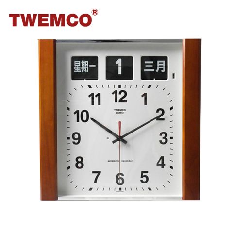 原廠公司貨保固2年TWEMCO 機械式翻頁鐘 德國機芯 萬年曆 掛鐘