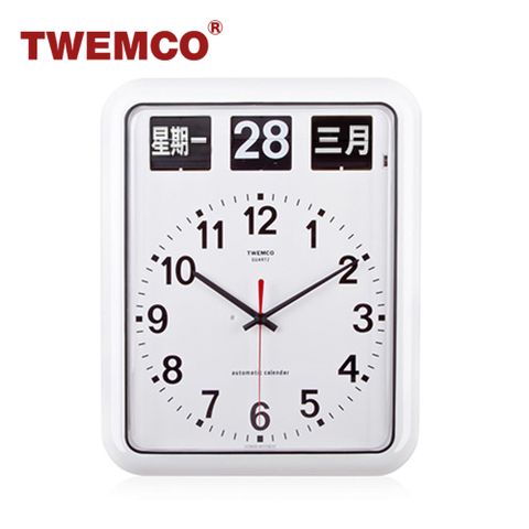 原廠公司貨保固2年TWEMCO 機械式翻頁鐘 德國機芯 中文萬年曆 掛鐘