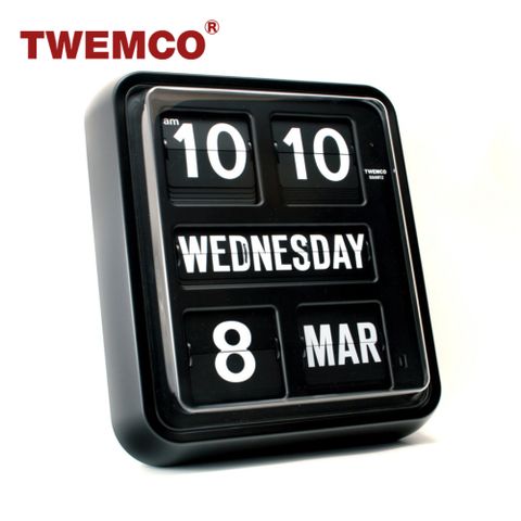 原廠公司貨保固2年TWEMCO 機械式翻頁鐘 德國機芯 英文萬年曆 掛鐘
