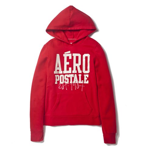 【 Aéropostale 】復刻版EH1987 Logo中性 連帽上衣(紅色)