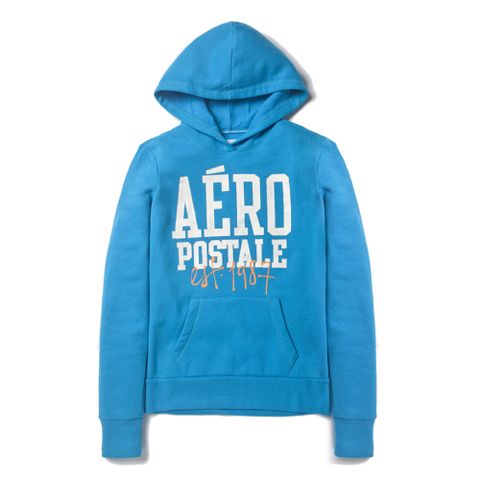 【 Aéropostale 】復刻版EH1987 Logo中性 連帽上衣(藍色)