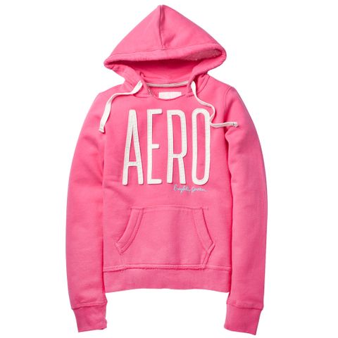 【 Aeropostale 】AERO 經典款 連帽口袋上衣(粉紅色)