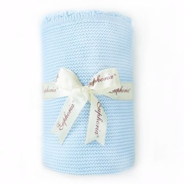 【EUPHORIA】柔舒棉毯(精緻版) 95X125公分-繽紛藍