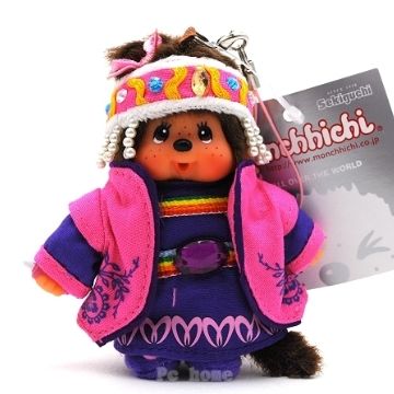 Sekiguchi 夢奇奇 日本MONCHHICHI【中國苗族女孩】吊飾