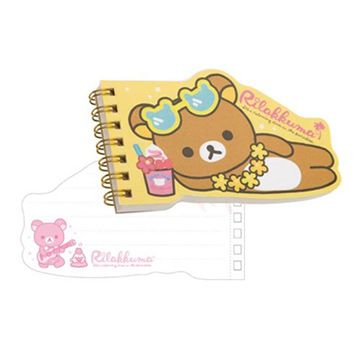 San-X 懶熊夏威夷系列造型便條本。懶熊