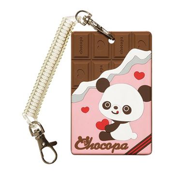 San-X 巧克貓熊愛心餅乾系列伸縮卡片式車票夾
