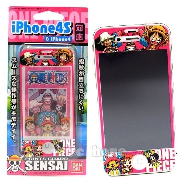 日本進口【航海王新世界】iPhone4/4S防手紋螢幕保護貼 (日本製)