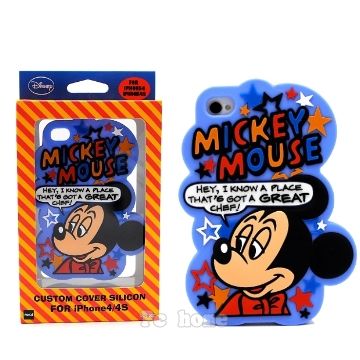 Disney 迪士尼 日本進口【泡泡立體Mickey】軟式iphone4S/4手機背蓋/殼