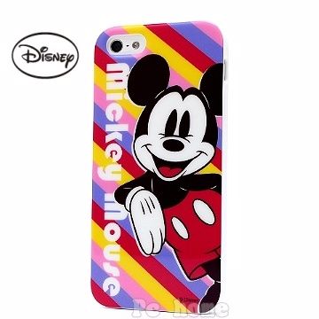 Disney 迪士尼 日本進口【彩漾mickey mouse】iphone5S/5軟式手機背蓋