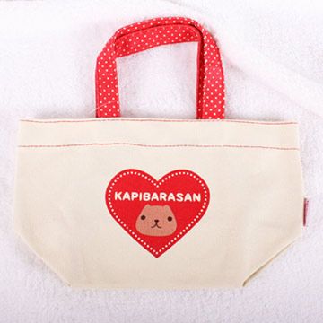 Kapibarasan 水豚君愛心印花帆布提袋