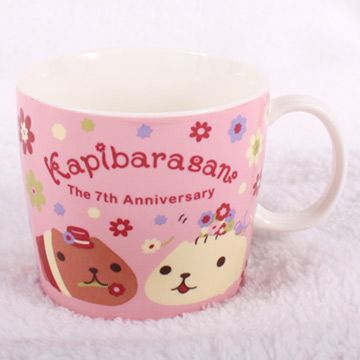 Kapibarasan 水豚君花舞祭系列馬克杯(粉)