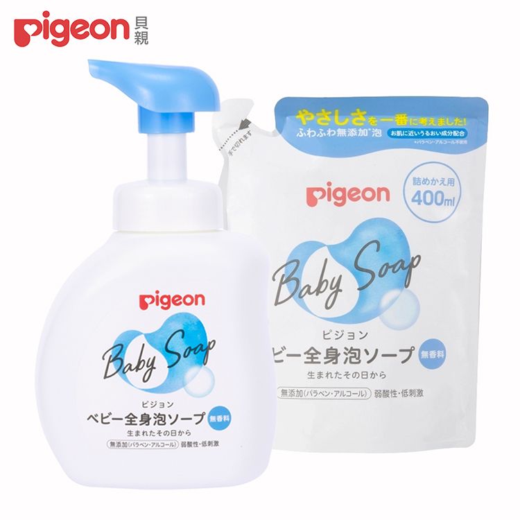 pigeonで切れますやさしさを一番に考えました!ふわふわ無添加泡 おに近いうるおい成分配合アルコール詰めかえ用pigeon 400mBaby SoappigeonBaby Soapビジョンベビー全身泡ソープ 無香料生まれたその日から無添加 (アルコール 弱酸性ピジョンビー全身泡ソープ 無香料生まれたその日から無添加 (・アルコール) 弱酸性・低刺激