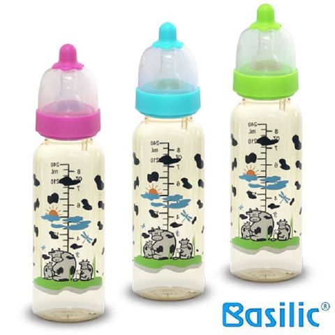 Basilic 貝喜力克 防脹氣PPSU直圓型奶瓶240ml