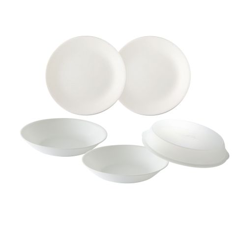 【CORELLE 康寧】純白5件式餐盤組(N-E20)